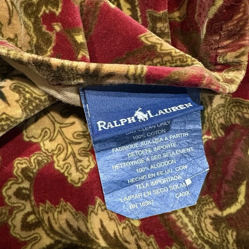 Ralph Lauren Velvet Set Of 2 Euro Sham Jardiniere 30